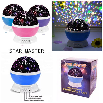 Led Rotating Night Light | Star Master Children Projector