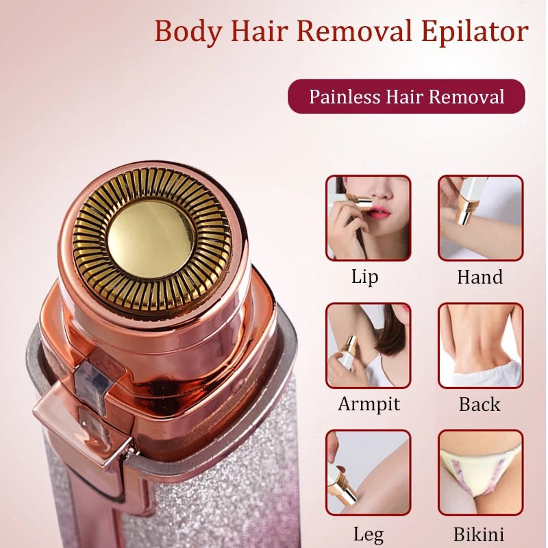 Portable 2 IN 1 Electric Epilator Eyebrow Trimmer