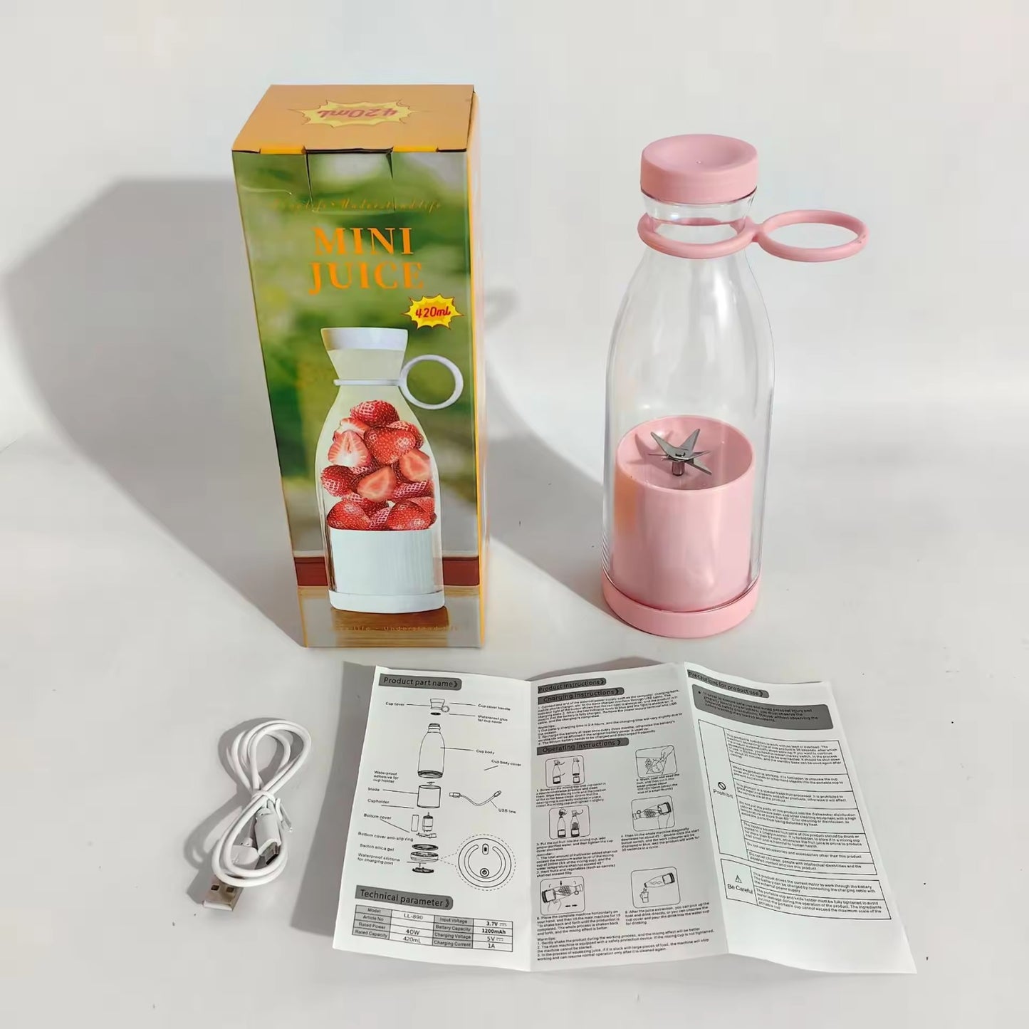 Mini Portable Blender Electric Fruit Juicer