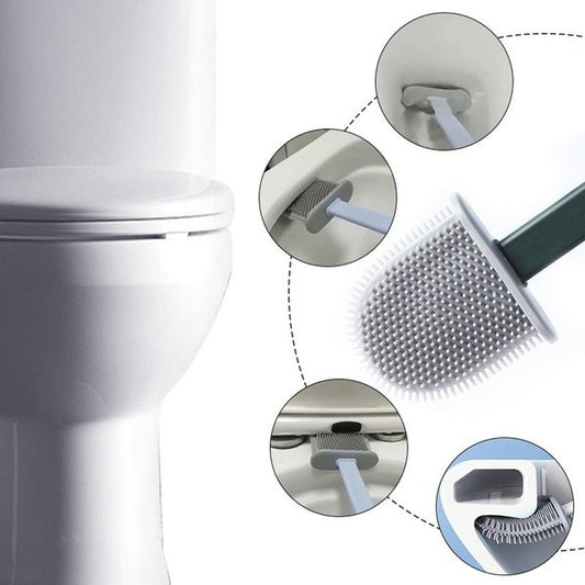 Deep-cleaning Toilet Brush And Holder Set